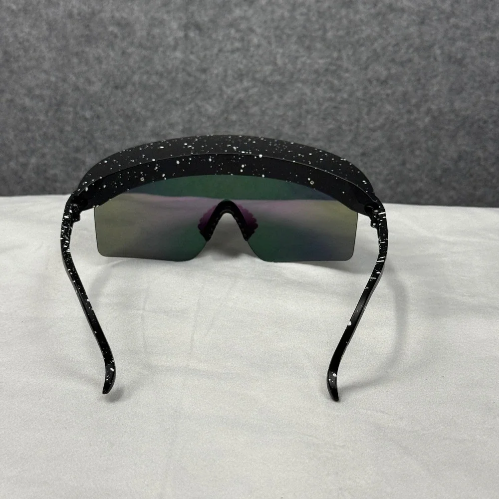 Tipsy Elves Major Lazer‎ Visor Sunglasses Black Splatter Mirrored TE-SSG593 NEW